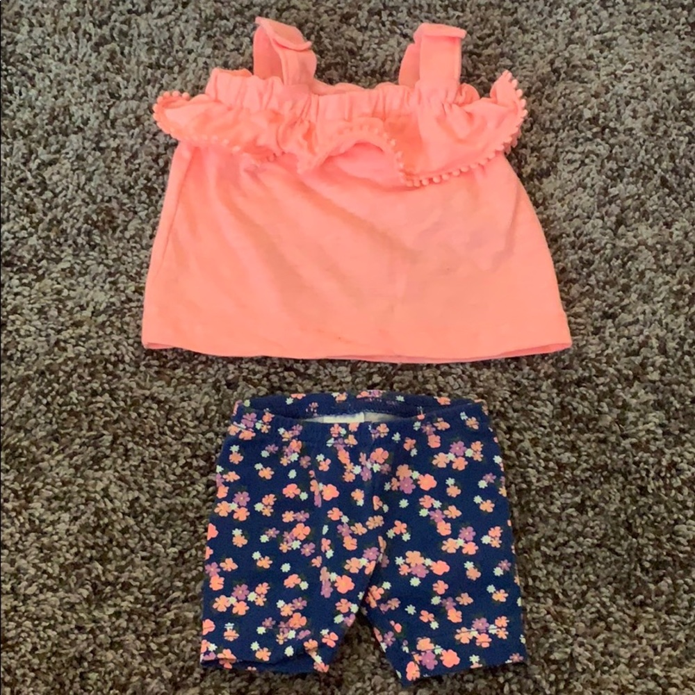 Carter’s tank and biker shorts outfit